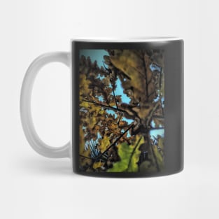 Oak leaves in autumn Mug